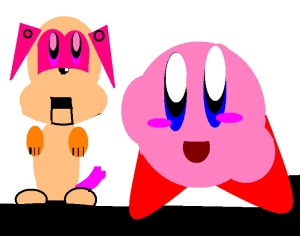 Kirby with a dog